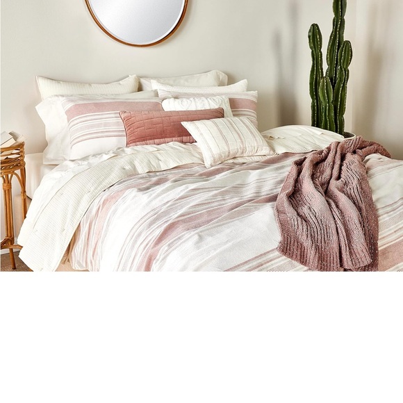 NWT Splendid Tuscan Stripe Sunset Multicolored Twin Duvet Set - Picture 4 of 5